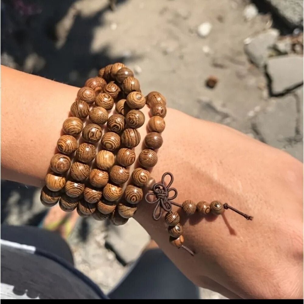 108PCS Beads Natural Sandalwood Mala Bracelet necklace